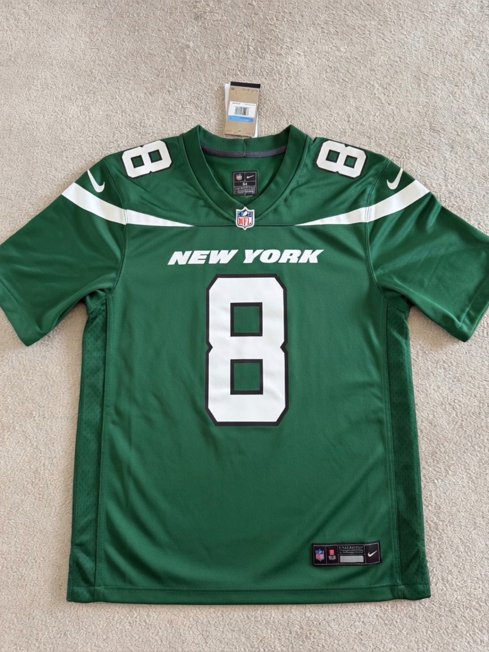 Nike Aaron Rodgers New York Jets Green Jersey NEW w tags Men's medium